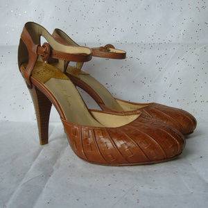 Cole Haan Tan Mary Jane Pump - Size 10 - Cut outs!